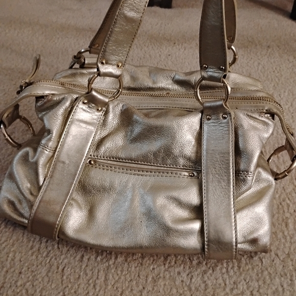 Michael Kors Metallic Leather Handbag - Picture 7 of 10